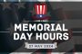 Memorial Day Hours